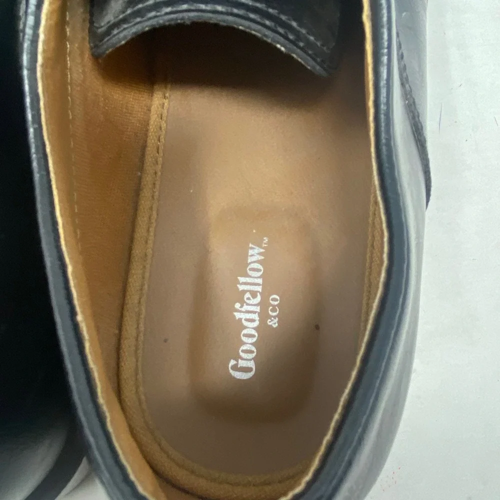 Goodfellow & Co Mens Black Cap Toe Oxford Dress Shoes Size 9.5 Formal Business
